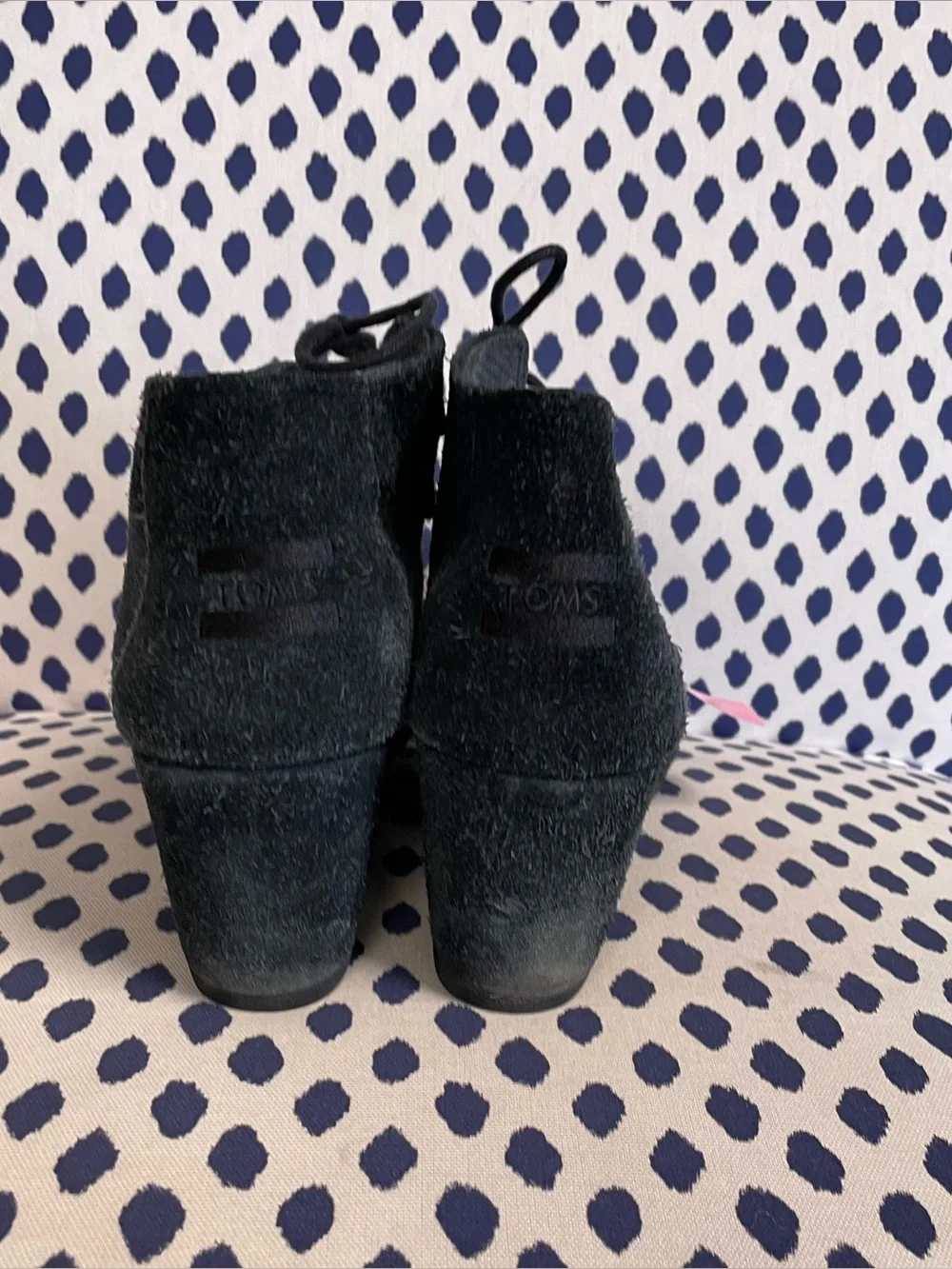 Toms Black Botties size 10